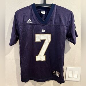 vintage Adidas Notre Dame Fighting Irish number 7 mesh football jersey youth med